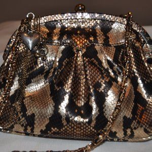 Faux Snakeskin Handbag